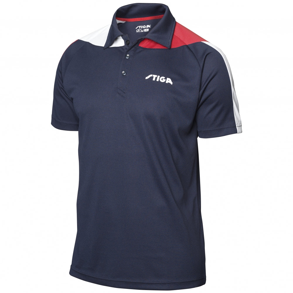 Stiga Polo Pacific Marineblauw/Rood/Wit