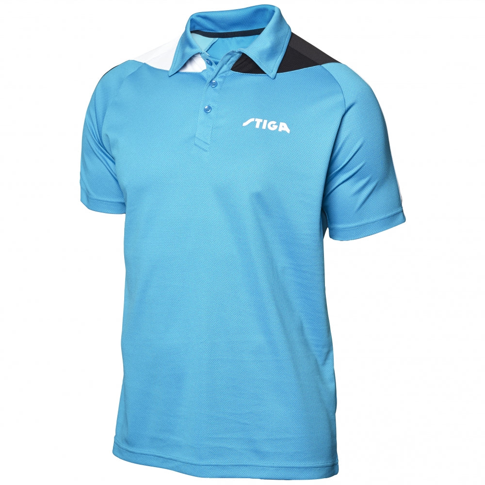 Stiga Polo Pacific Vivid Blue/Zwart/Wit