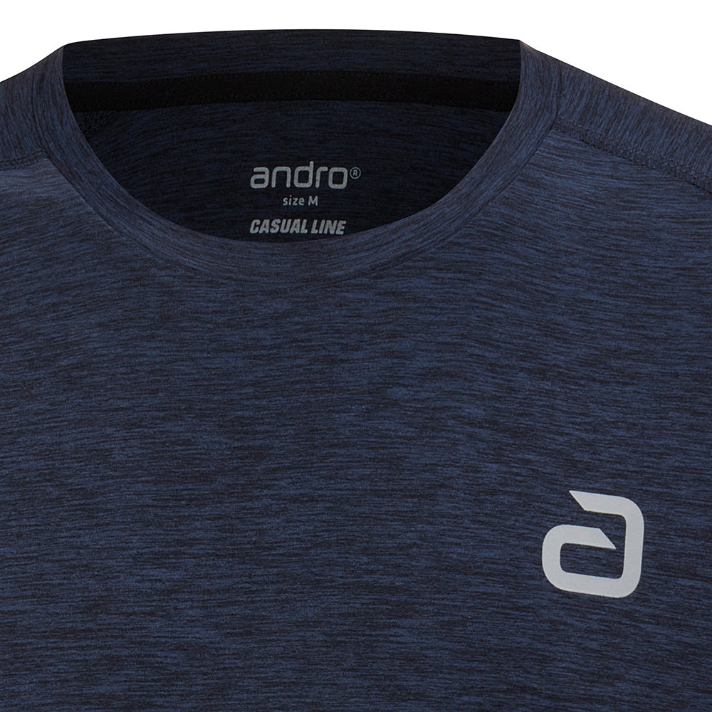 Andro T-Shirt Melange Alpha Donkerblauw