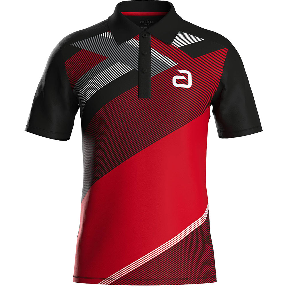 Andro Shirt Ataxa Zwart/Rood