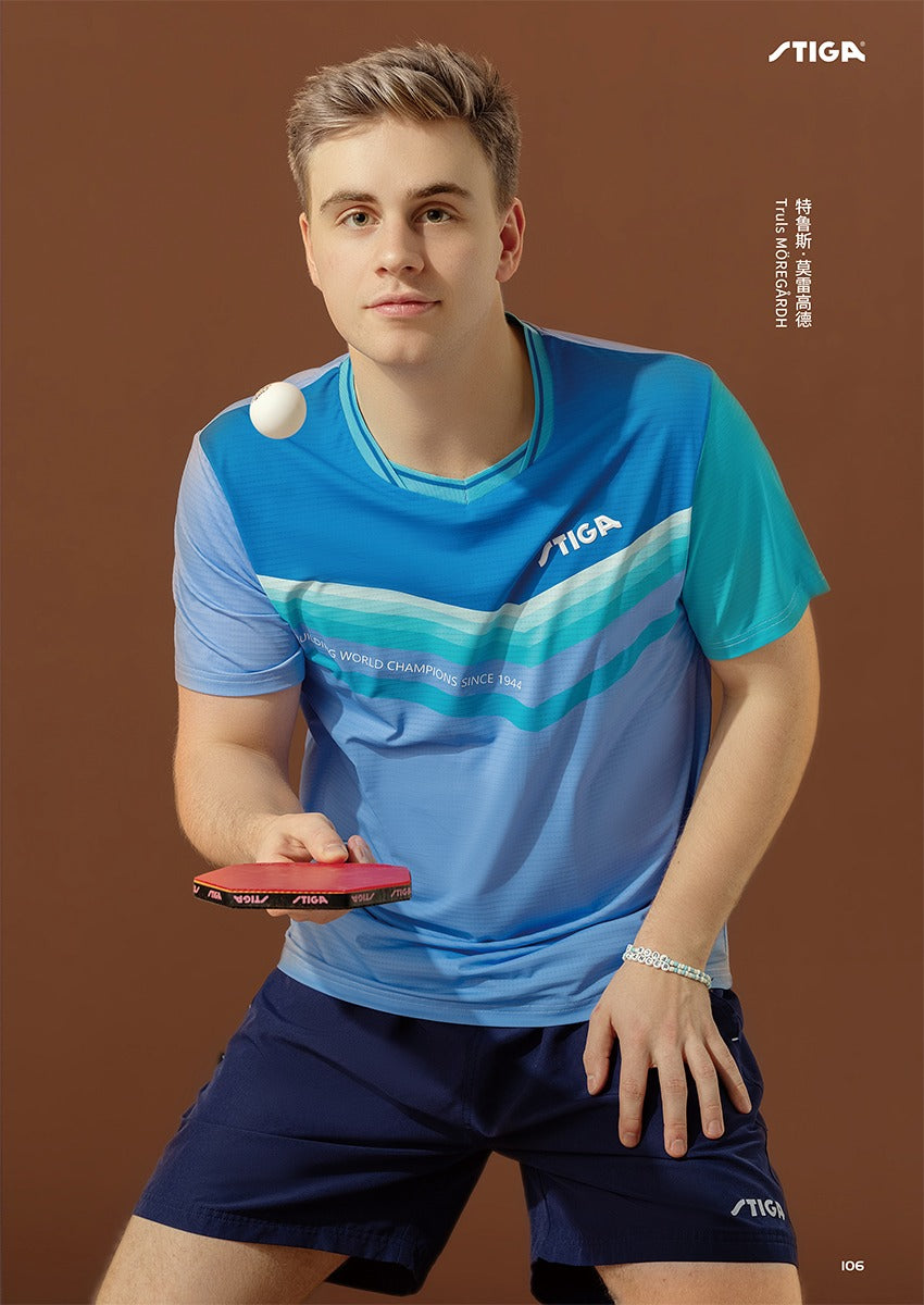 Stiga Shirt Cayenne Blauw/Purple