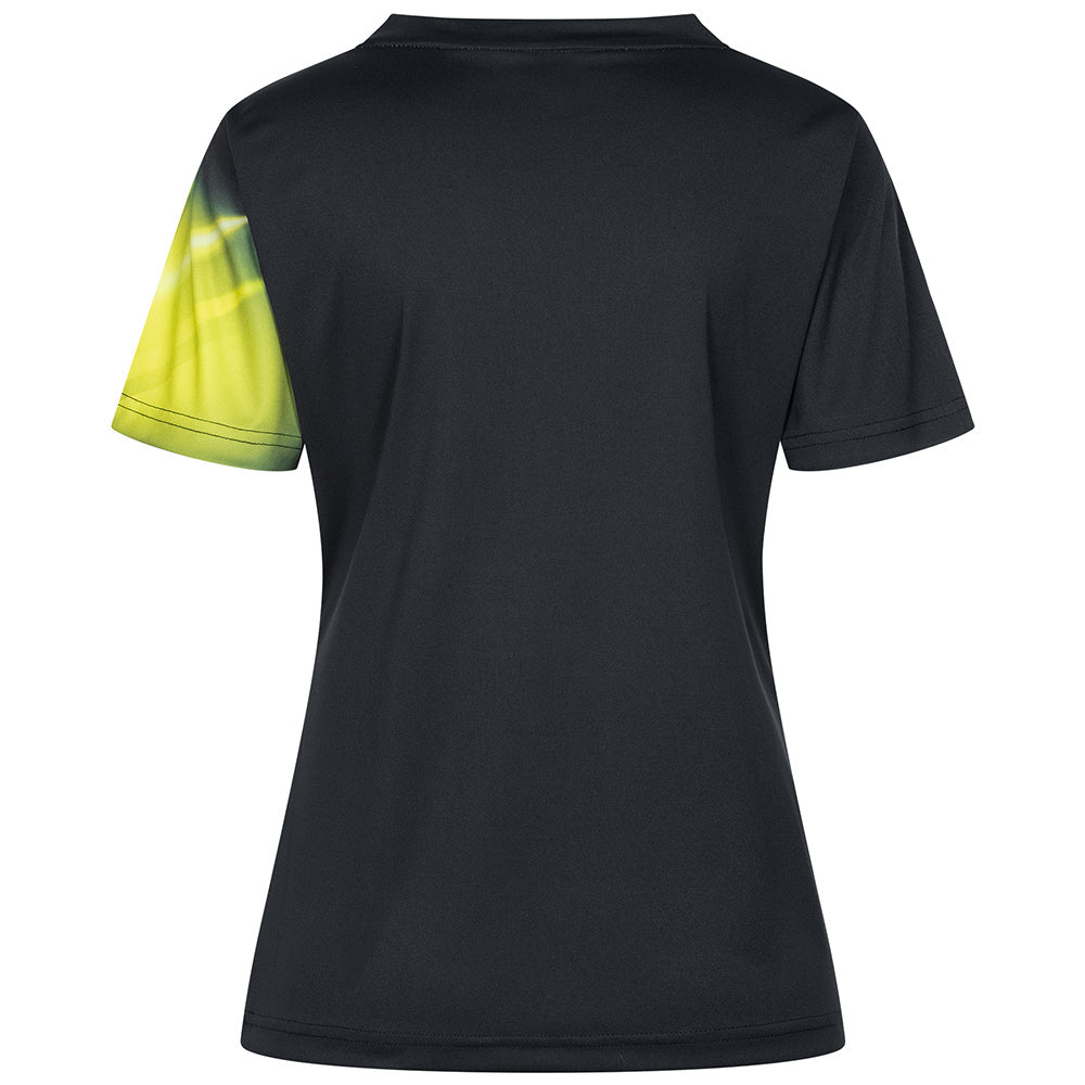 Donic Shirt Flame Lady Zwart/Geel