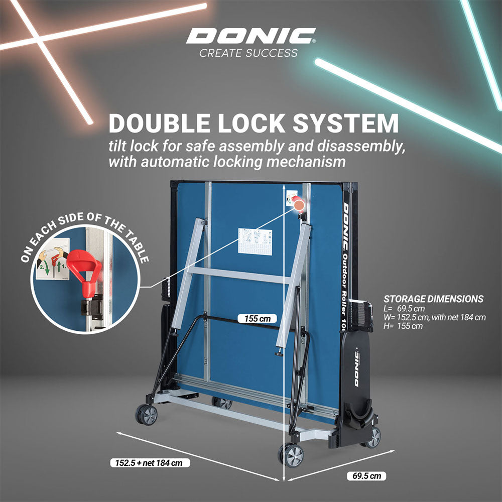 Donic Tafel Outdoor Roller 1000 Blauw