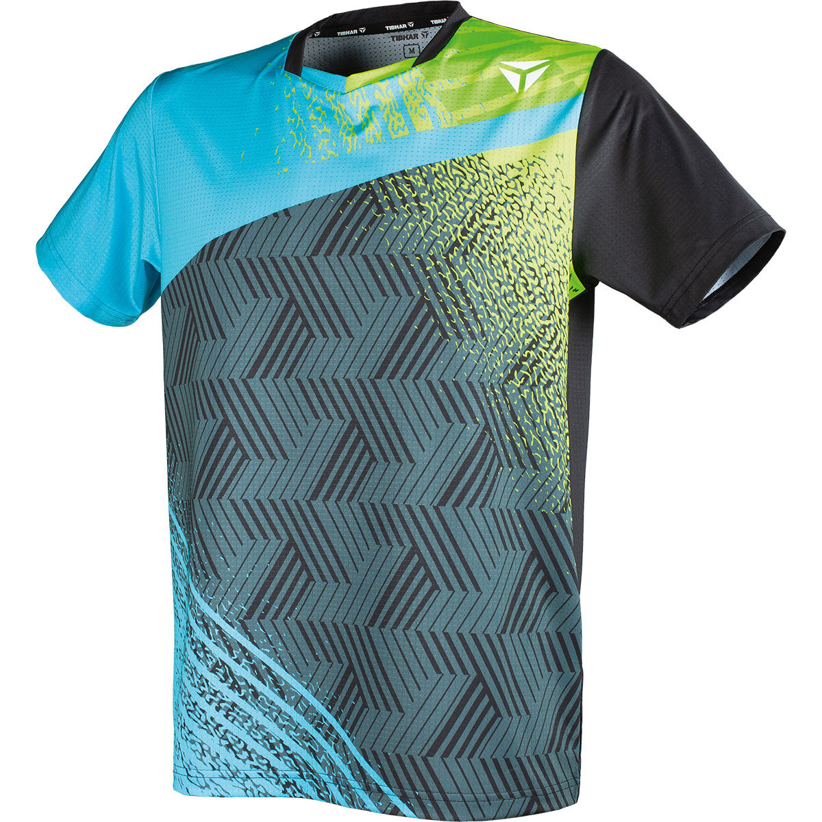 Tibhar TT-Shirt Paint Zwart/Lichtblauw