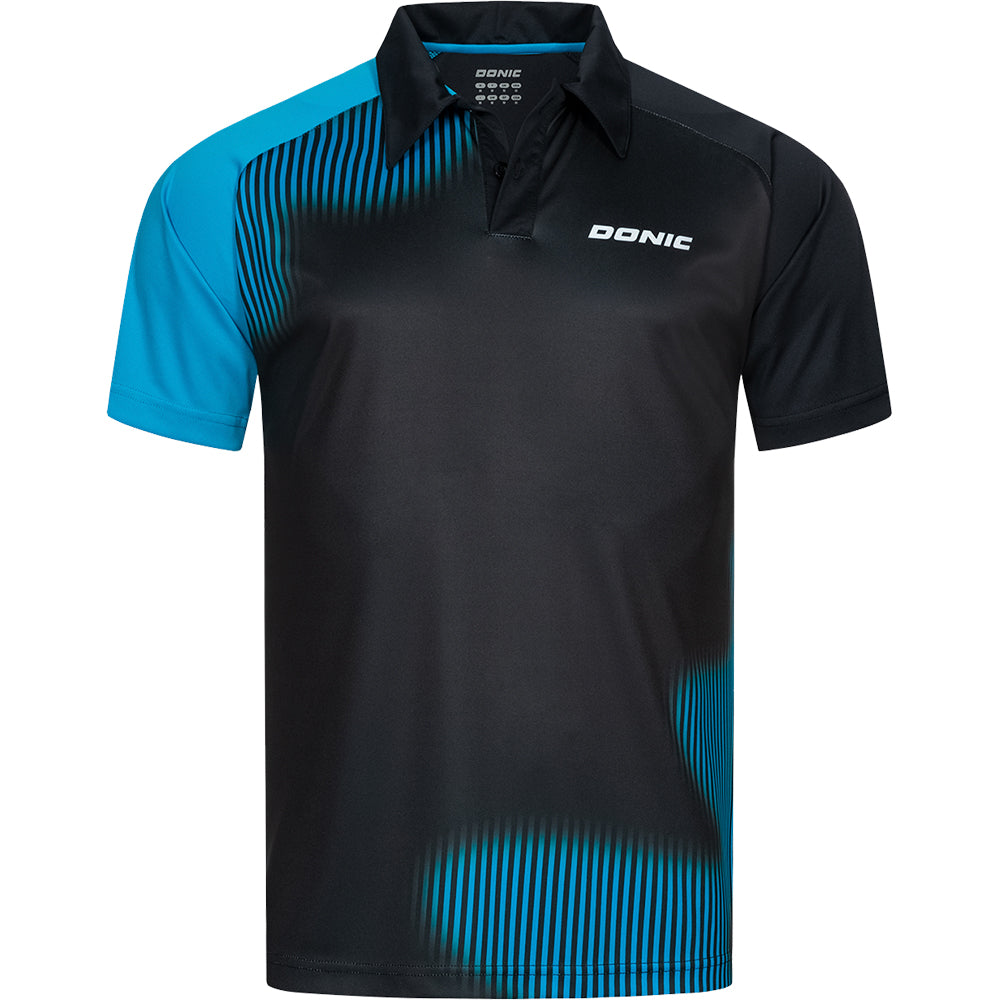 Donic Shirt Caliber Zwart/Cyan