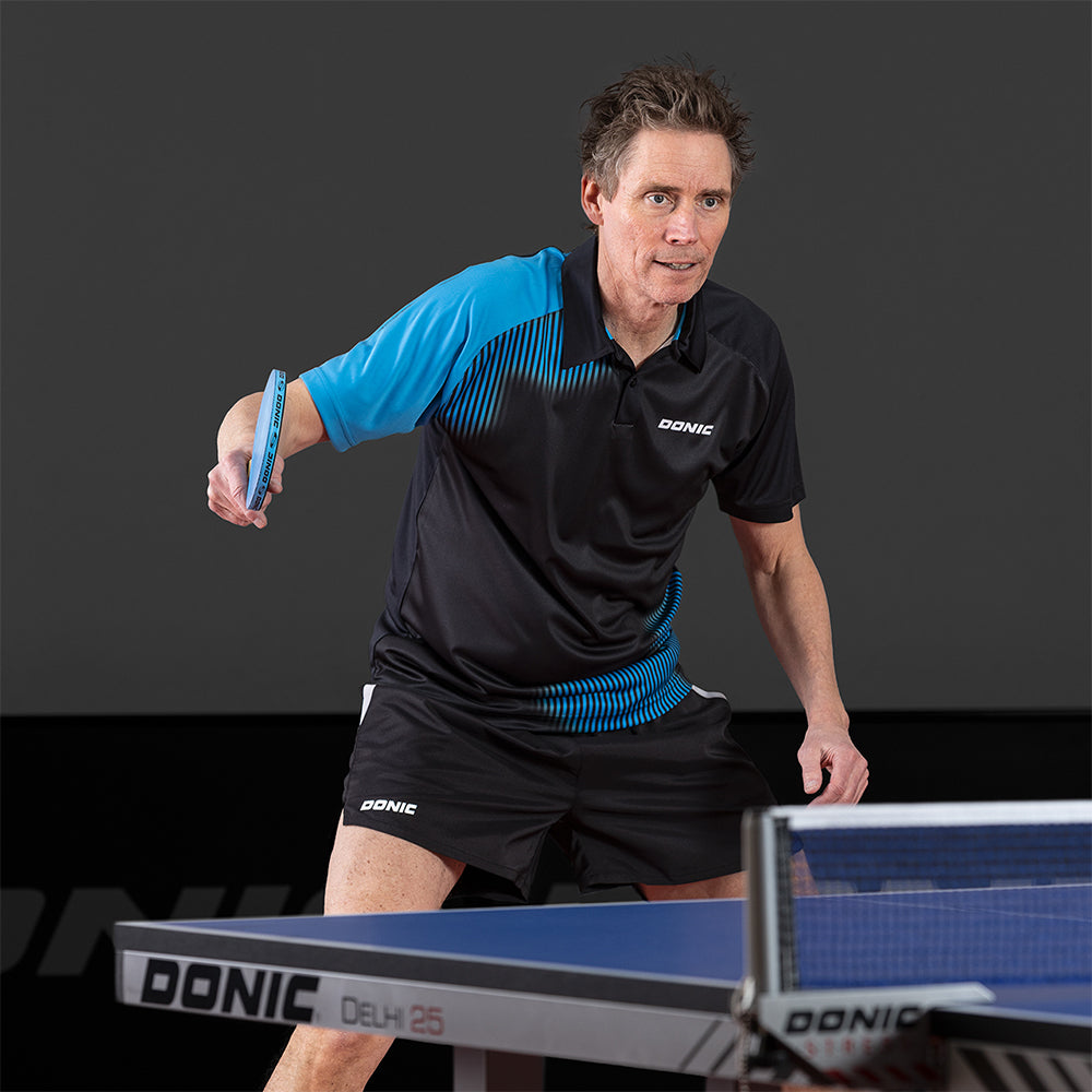 Donic Shirt Caliber Zwart/Cyan