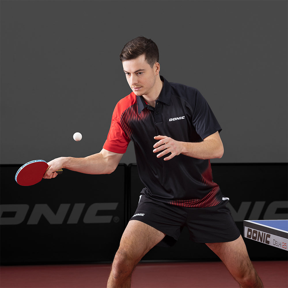 Donic Shirt Caliber Zwart/Rood