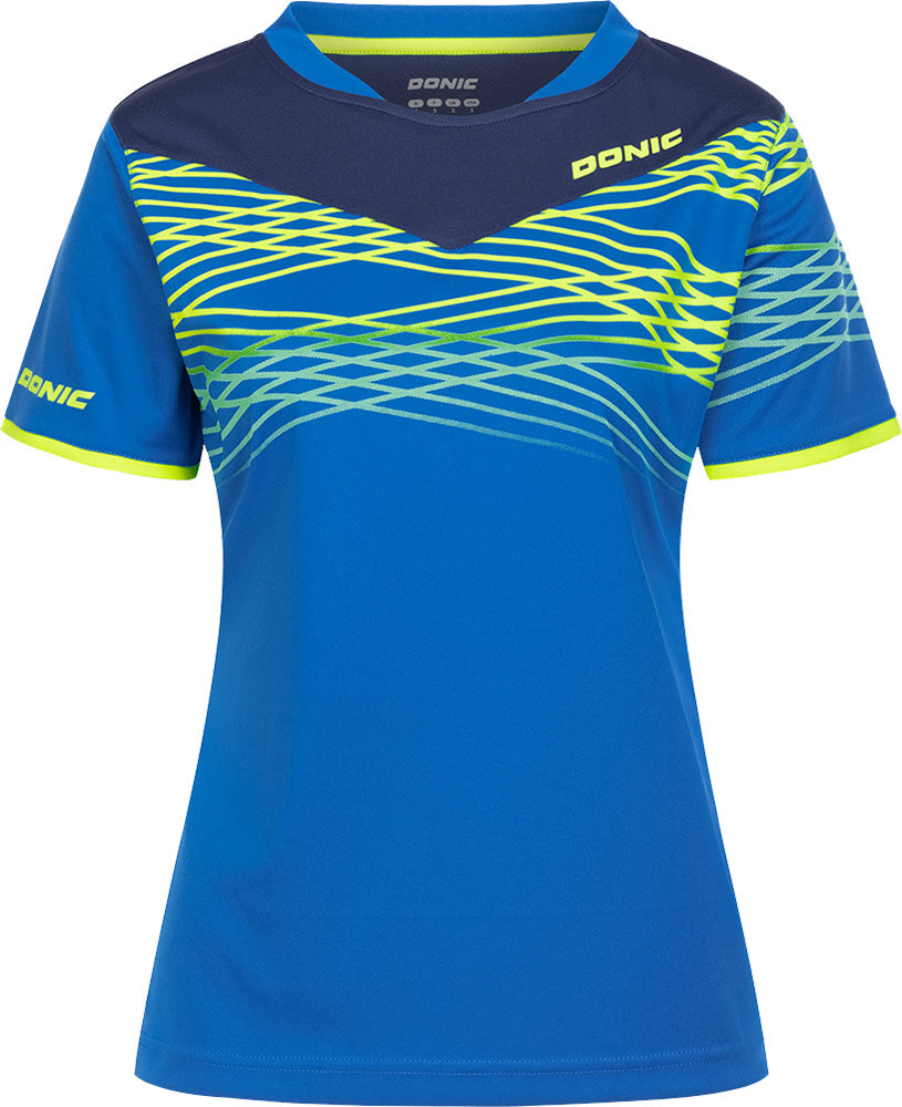Donic Shirt Clash Lady Royalblauw/Marine