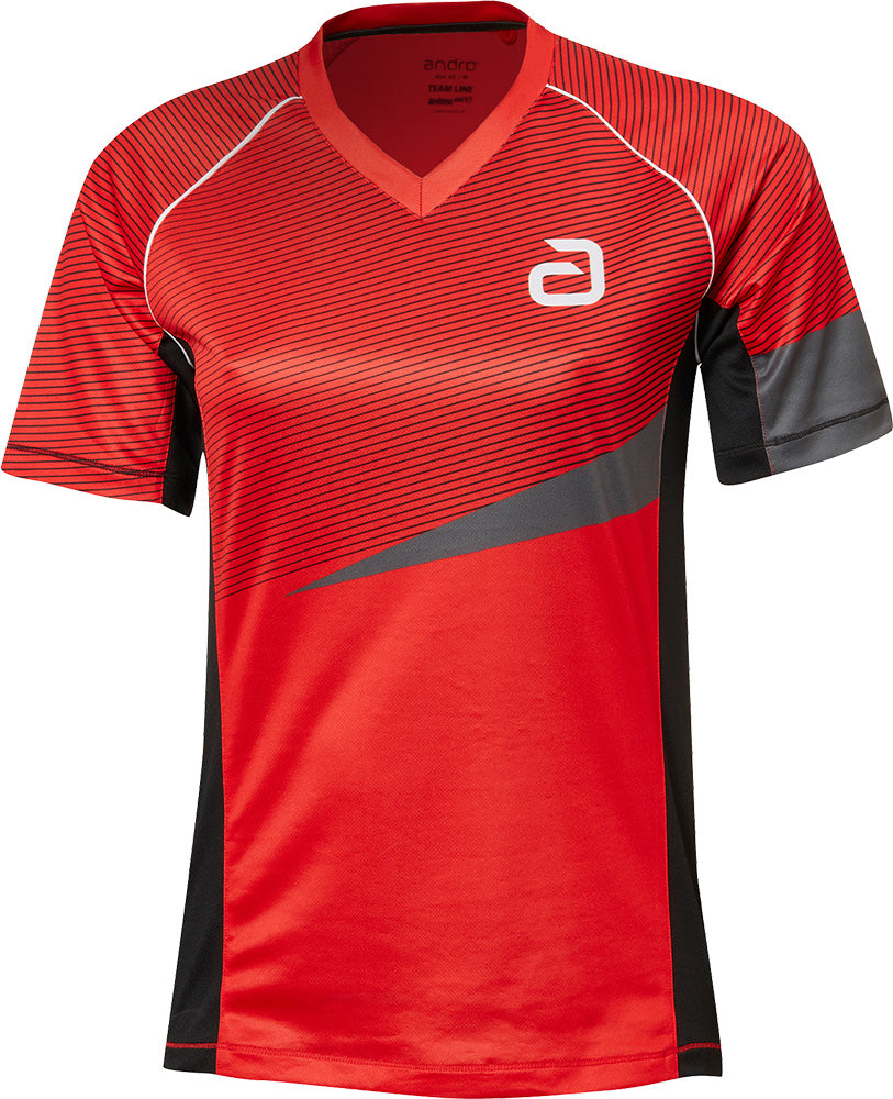 Andro Shirt Tilston Women Rood/Zwart