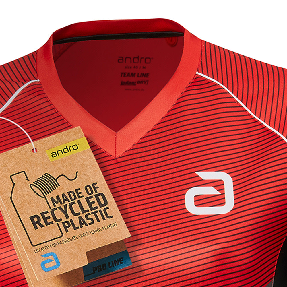 Andro Shirt Tilston Women Rood/Zwart