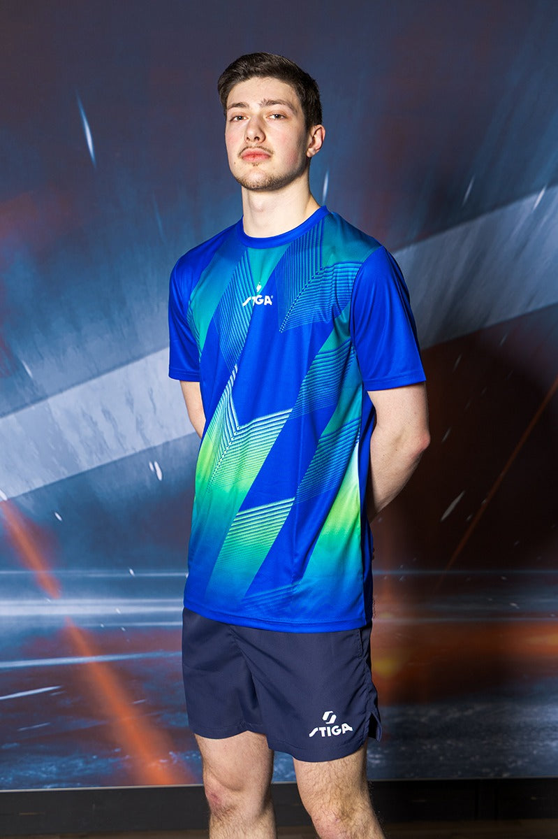 Stiga T-Shirt Pro Royal Blauw/Groen