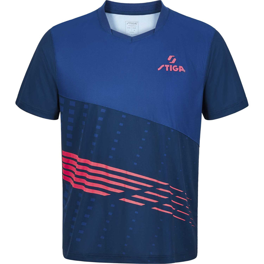 Stiga Shirt Neptune Dark Blauw/Roze