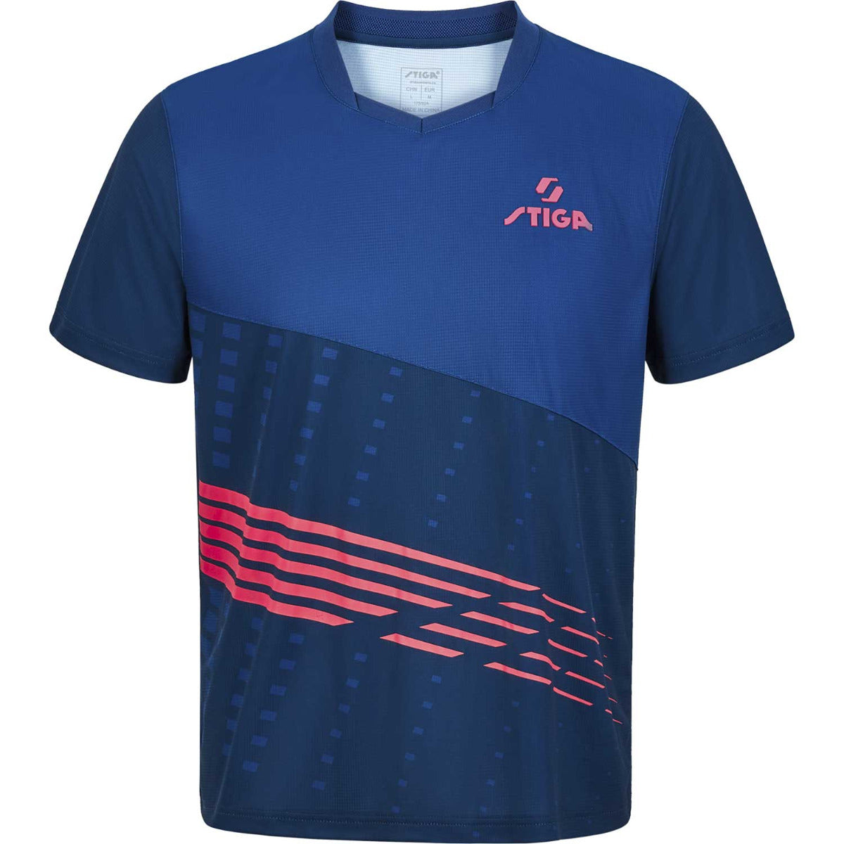 Stiga Shirt Neptune Dark Blauw/Roze