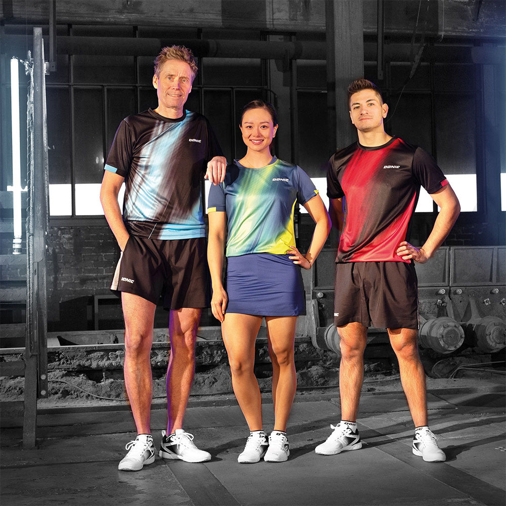 Donic T-Shirt Cream Zwart/Blauw