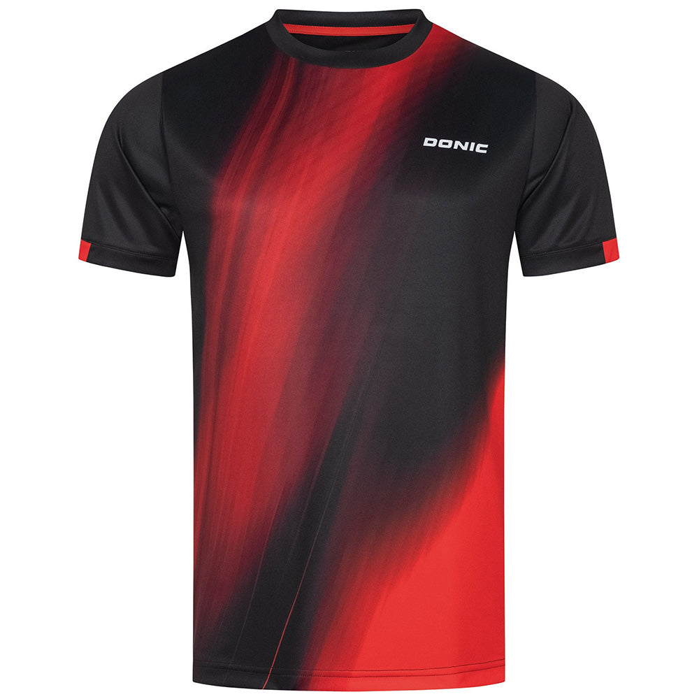 Donic T-Shirt Cream Zwart/Rood