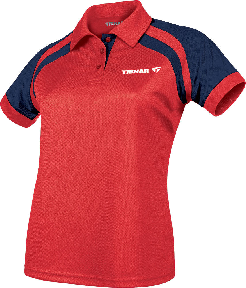 Tibhar Shirt World Lady Rood/Navy